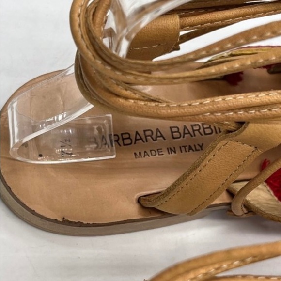 Barbara Barbiere Tassel Pom Pom Festival Gladiator Jewel Beaded Boho Sandals - Picture 10 of 10